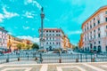 ROME, ITALY - MAY 08, 2017 : Square of Santa Maria Maggiore  Piazza di Santa Maria Maggioreand Colonna della pace in Rome near Royalty Free Stock Photo