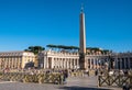 St. Peter square, Piazza San Pietro, with ancient column Egyptian obelisk and colonnade in Vatican city district of Rome in Italy Royalty Free Stock Photo