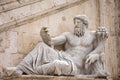 ROME, ITALY - MAY 3, 2019:The Statue of the Nile River La statua del Nilo at the Palazzo Senatorio in Capitoline square