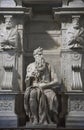 Rome, Moses by Michelangelo on the tomb of Pope Julius II in Saint Peter in chains (San Pietro in Vincoli) Royalty Free Stock Photo