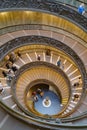 Rome, Italy - 27 Nov, 2022: The Bramante Staircase, a double helix spiral staircase in the Vatican Museum Royalty Free Stock Photo