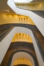 Rome, Italy - 26 Nov, 2022: Modern spiral wheelchair accessible entrance in Vatican Museums, Vatican City