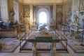 Rome, Italy - 27 Nov 2022: Sculptures and domed celings in The Round Hall, Pio Clementino Museum, Vatican Museums Royalty Free Stock Photo