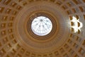 Rome, Italy - 27 Nov 2022: Sculptures and domed celings in The Round Hall, Pio Clementino Museum, Vatican Museums Royalty Free Stock Photo