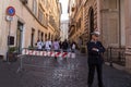 Italian policeman on the street of Rome Royalty Free Stock Photo