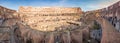 ROME, ITALY - NOVEMBER 24 2012 visitors inside Coliseum colosseum Royalty Free Stock Photo