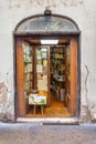 Showcase bouquiniste shop in Rome Royalty Free Stock Photo