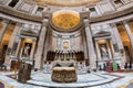 View of the interior of the Pantheon, Rome, Italy Royalty Free Stock Photo