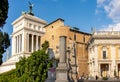 Basilica of St. Mary of Altar of Heaven on Capitoline hill and Vittoriano monument, Rome, Italy Royalty Free Stock Photo