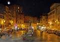 ROME, ITALY - OCTOBER 03, 2017: Campo dei Fiori at night with th Royalty Free Stock Photo