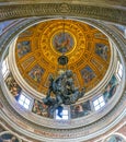 ROME, ITALY-OCTOBER 12, 2017: The dome in Chiesa di Santa Maria