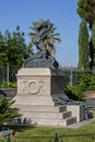 Enrico e Giovanni Cairoli monument, sculpture of italian patriot, located at Pincian Hill, Rome, Italy