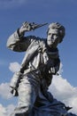 Enrico e Giovanni Cairoli monument, sculpture of italian patriot, located at Pincian Hill, Rome, Italy