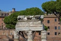 Forum of Caesar, part of Forum Romanum, view of the ruins of Temple of Venus Genetrix, Rome, Italy Royalty Free Stock Photo