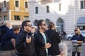 Rome, Italy, October 9, 2011: Group of students on a guided tour