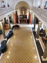 Rome, Interior of cosy and beautiful hall of Piano bar in The Building hotel