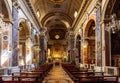 Interiors of Santi Vincenzo e Anastasio a Trevi church in Rome, Italy Royalty Free Stock Photo