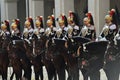 Italian national guard of honor during a welcome ceremony at the Quirinale Palace