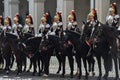 Italian national guard of honor during a welcome ceremony at the Quirinale Palace