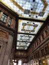 Rome, Italy - October 3, 2023: People going at the famous glass roof Galleria Alberto Sordi, the oldest shopping center