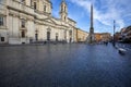 Piazza Navona with 17th century Fountain of the Four Rivers and Obelisco Agonale, Rome, Italy