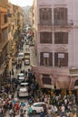 Street Congestion near Trevi Fountain in Rome, Italy