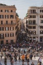 Rome, Italy - 28 October, 2019: Spanish Steps and Square of Spain, Piazza di Spagna Royalty Free Stock Photo