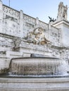 Statue of the fountain Altare della Patria Altar of the Fatherland. Royalty Free Stock Photo