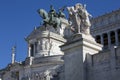Victor Emmanuel II Monument, Quadriga of Unity at the top of Propylaea and sculptural group The Sacrifice, Rome, Italy