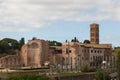 ROME, ITALY - OCTOBER 1, 2022: View of ancient Trajan`s Market, ruins in Via dei Fori Imperiali, Rome Royalty Free Stock Photo