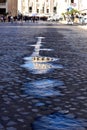 St. PeterÃ¢â¬â¢s Basilica Vatican City puddle reflection. Rome, Italy. Royalty Free Stock Photo