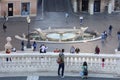 View of the  Fountain of the Boat in Piazza di Spagna from Spanish Steps, Rome, Italy Royalty Free Stock Photo