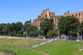 View of the remains of the Circus Maximus Circo Massimo, Rome, Italy