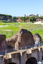 View of the remains of the Circus Maximus Circo Massimo, Rome, Italy