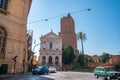 Rome, Italy - 27 October, 2019: View to the Military Ordinariate and to the medieval tower of Militia