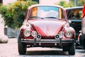 Rome, Italy. Old Retro Vintage Red Color Volkswagen Beetle Car Parked At Street. Royalty Free Stock Photo