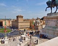 Rome italy palace venice seen from the altar of the homeland