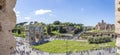 Panoramic view of the Arch of Constantine and the Roman Forum, photographed from the Colosseum in Rome Royalty Free Stock Photo