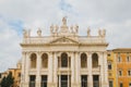 Rome, Italy - A panoramic view of the Archbasilica of Saint John Lateran Santissimo Salvatore e Santi Giovanni Battista ed Royalty Free Stock Photo