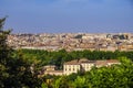 Rome, Italy - Panoramic view of the Rome city center seen from the Janiculum Hill - Gianicolo - within the Trastevere district of Royalty Free Stock Photo