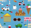 Rome Italy pattern seamless design illustration