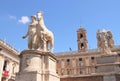 Rome, Italy - 8-17-2019 - Piazza del Campidoglio, a public square in Rome, Italy Royalty Free Stock Photo
