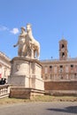 Rome, Italy - 8-17-2019 - Piazza del Campidoglio, a public square in Rome, Italy Royalty Free Stock Photo