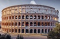 Rome Italy. Roman Colosseum Coliseum or Colosseo ancient Royalty Free Stock Photo