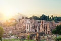 Rome, Italy. Roman ruins, Forum. Rome landmark