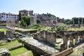 Rome, Italy, ruins of the Imperial forums of ancient Rome