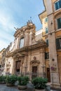 Rome, Italy - 10 02 2018: Saint Anthony in Campo Marzio, a Baroque Roman Catholic church, the national church of the  Portuguese Royalty Free Stock Photo