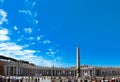 ROME, Italy- 2019: Saint Peter Square Piazza San Pietro Vatican Colonnate against Blue Scenic Sky Royalty Free Stock Photo