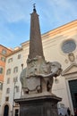 Rome, Italy 11-25-2025 - the sculpture of the Elephant of Minerva, which supports the Obelisk of Minerva, Royalty Free Stock Photo