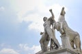 Rome, sculpture in the quirinal square depicting the Dioscuri, C